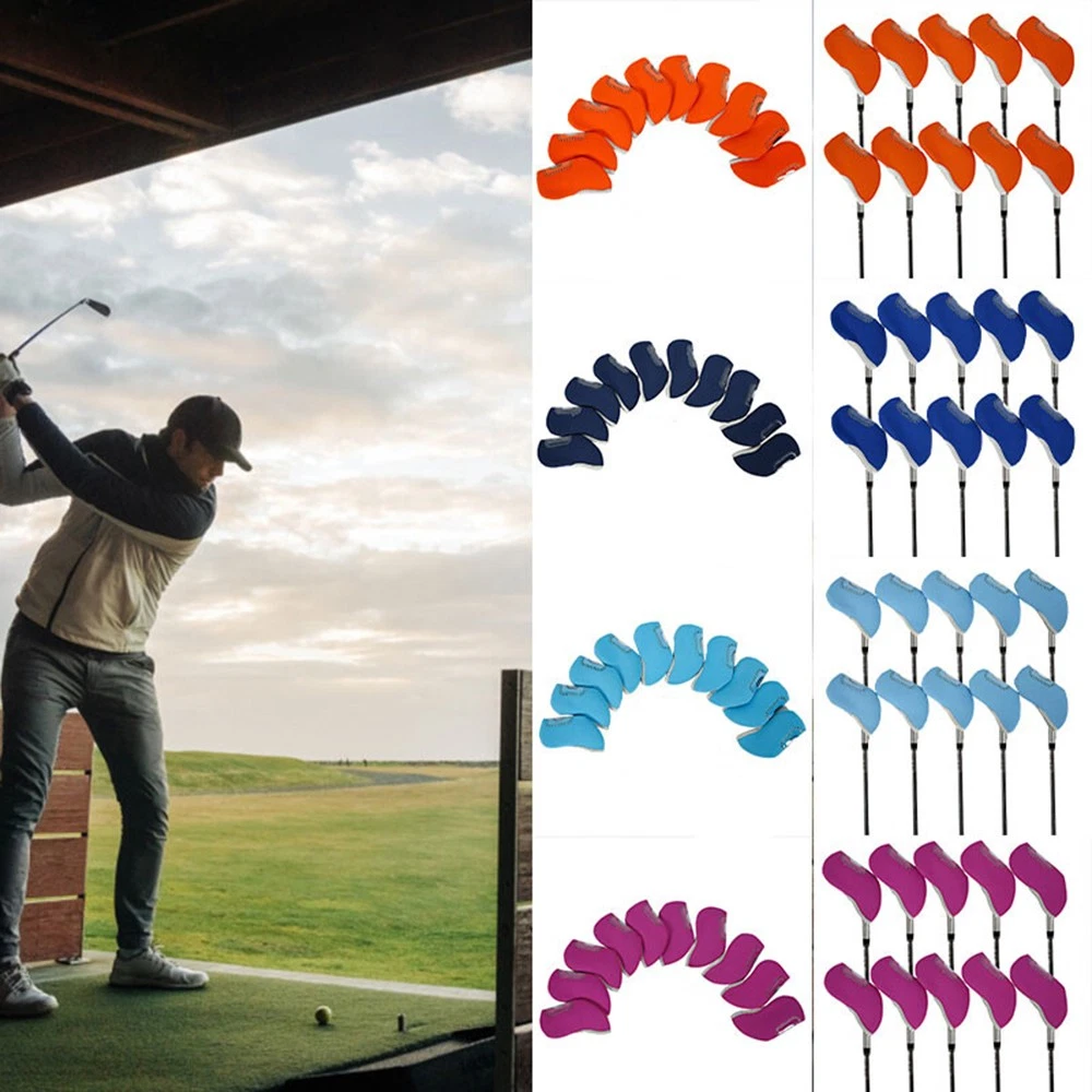 Golf Equipment Rack - Penutup Kepala Tongkat Golf Transparan 10Pcs,