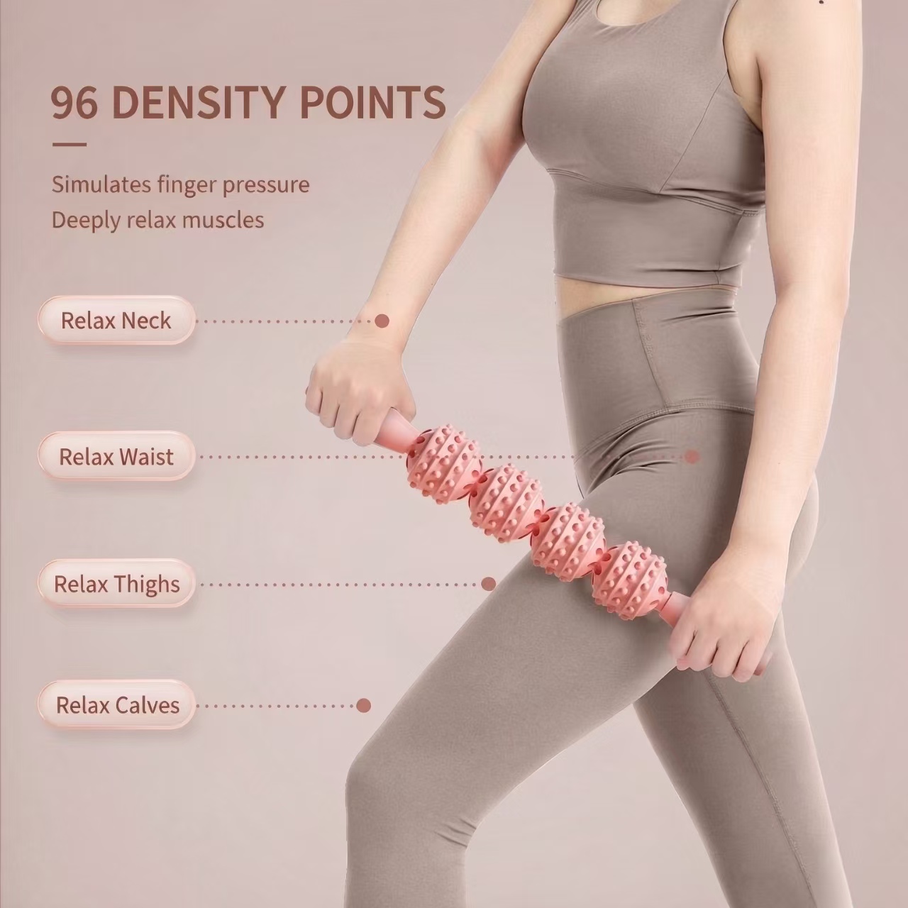 Alignment Stick Set - Tongkat Pijat Yoga Gigi Serigala, Alat