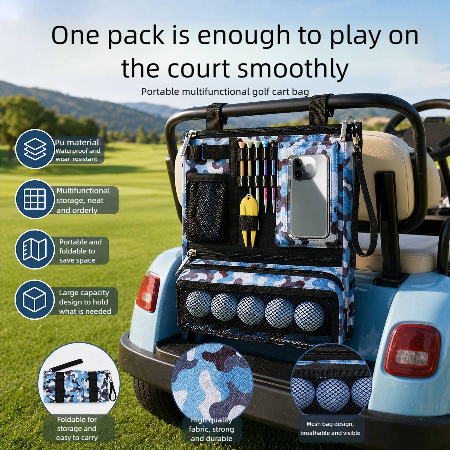 Tas Organizer Penyimpanan Golf - Golf Bag Stand Cart ulasan dan harga