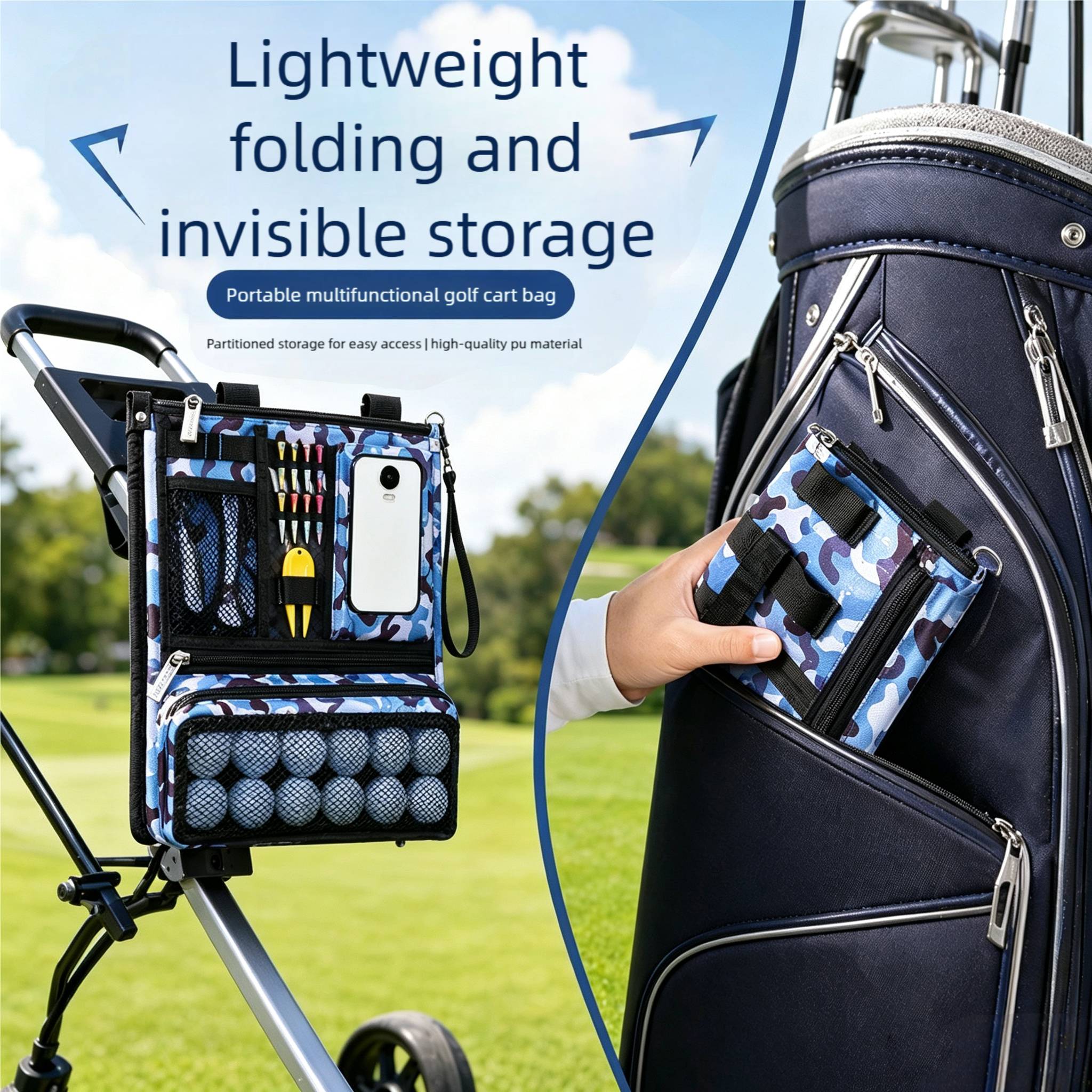 Tas Organizer Penyimpanan Golf - Golf Bag Stand Cart ulasan dan harga